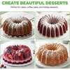 image:imageNutriChef 9Inch Cake Pan Thick and Heavy Cast Aluminum Cake Molds with 2 Layers of Nonstick Coating  Bloom Flower Design for Uniform Baking Up To 500 Degrees  Easy to Clean GoldLines