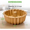 image:imageNutriChef 9Inch Cake Pan Thick and Heavy Cast Aluminum Cake Molds with 2 Layers of Nonstick Coating  Bloom Flower Design for Uniform Baking Up To 500 Degrees  Easy to Clean GoldLines