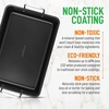 image:imageNutriChef Deep Roasting Pan with Wire Handles  Premium Nonstick Carbon Steel Baking Dish MultiUse Bakeware for Turkey Chicken Lasagna amp Casserole  Easy to Clean Brown  15 x 10 x 37