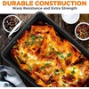 image:imageNutriChef Deep Roasting Pan with Wire Handles  Premium Nonstick Carbon Steel Baking Dish MultiUse Bakeware for Turkey Chicken Lasagna amp Casserole  Easy to Clean Brown  15 x 10 x 37
