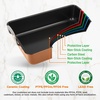 image:imageNutriChef Deep Roasting Pan with Wire Handles  Premium Nonstick Carbon Steel Baking Dish MultiUse Bakeware for Turkey Chicken Lasagna amp Casserole  Easy to Clean Brown  15 x 10 x 37