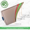 image:imageNutriChef Large Nonstick Cookie Sheet for Baking  17 x 11 Carbon Steel Kitchen Oven Baking Pan Premium Restaurant Grade Bakeware wBlue Silicone Handles  Easy to Clean Champagne GoldChampagne Gold