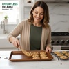 image:imageNutriChef Nonstick Extra Large Baking Sheets  22 x 16 Inch Mega Cookie Sheet Pans for Baking amp Roasting  WarpResistant Thick Gauge Cookie Tray Set  Oven amp Dishwasher Safe  2 Pack2 Piece