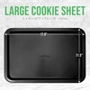 image:imageNutrichef Large Cookie Sheet Nonstick Gray Silicone Coating Easy Clean amp Durable Baking Sheet Commercial Grade Oven Pan Stackable Tray Design Dishwasher Safe PFOA PFOS PTFE Free 17 x 115