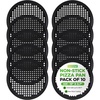 image:imageNutriChef 128 Inch Nonstick Pizza Pan for Oven  Carbon Steel Pizza Baking Tray with Airflow Holes  Premium Bakeware for Fresh amp Frozen Pizza Dishwasher Safe  Gray10 Pack