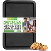 image:imageNutriChef 15 Non Stick Cookie Sheet Medium Black Commercial Grade Restaurant Quality Carbon Metal Bakeware Compatible with Model NCZK3B