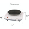 image:imageElectric Countertop Single Food Burner  Buffet Hot Plate Dish Warmer with Adjustable Temp LED Light  Use with Stainless Steel Cast Iron Magnetic Cookwares  Home Camping  NutriChef PKST11 White One Size