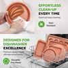 image:imageNutriChef 10Piece NonStick Baking Set  HeavyDuty Carbon Steel Bakeware Set w Cookie Sheets Muffin Pan Roasting Pan Cake Pan Baking Tray Pizza Pan  Effortless Food Release amp Easy CleanupCopper