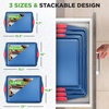 image:imageNutriChef 10Piece Nonstick Bakeware Set  Premium Carbon Steel Baking Pans wSilicone Handles  Includes Pizza Tray with Holes 12 amp 24 Cup Muffin Pans Cookie Sheets Round Square amp Loaf Pan  Blue3Piece Set