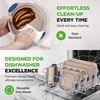 image:imageNutriChef 6Piece Nonstick Bakeware Set  Premium Carbon Steel Baking Trays wHeatSafe Silicone Handles  Includes Loaf Pan MuffinCupcake Pan Round amp Square Roaster Pans Cookie Sheet  NCSBSG366 Pieces Set