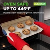 image:imageNutriChef 6Piece Nonstick Bakeware Set  Premium Carbon Steel Baking Trays wHeatSafe Silicone Handles  Includes Loaf Pan MuffinCupcake Pan Round amp Square Roaster Pans Cookie Sheet  NCSBSG363 Piece Set