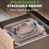 image:imageNutriChef 6Piece Nonstick Bakeware Set  Premium Carbon Steel Baking Trays wHeatSafe Silicone Handles  Includes Loaf Pan MuffinCupcake Pan Round amp Square Roaster Pans Cookie Sheet  NCSBSG366 Pieces Set