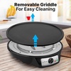 image:imageNutriChef Crepe Maker  Cooks Bacon Roti Tortillas amp Omelets  Easy to Clean Detachable Cooktop  12 inch Cook Area with Adjustable Temperature  Includes Wooden Spatula amp Batter Spreader