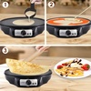 image:imageNutriChef Crepe Maker  Cooks Bacon Roti Tortillas amp Omelets  Easy to Clean Detachable Cooktop  12 inch Cook Area with Adjustable Temperature  Includes Wooden Spatula amp Batter Spreader