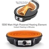image:imageNutriChef Crepe Maker  Cooks Bacon Roti Tortillas amp Omelets  Easy to Clean Detachable Cooktop  12 inch Cook Area with Adjustable Temperature  Includes Wooden Spatula amp Batter Spreader