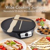 image:imageNutriChef Crepe Maker  Cooks Bacon Roti Tortillas amp Omelets  Easy to Clean Detachable Cooktop  12 inch Cook Area with Adjustable Temperature  Includes Wooden Spatula amp Batter Spreader