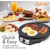 image:imageNutriChef Crepe Maker  Cooks Bacon Roti Tortillas amp Omelets  Easy to Clean Detachable Cooktop  12 inch Cook Area with Adjustable Temperature  Includes Wooden Spatula amp Batter Spreader