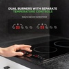 image:imageNutriChef Induction Cooktop 2 Burner Electric Stove  Adjustable Temperature Digital Touch Sensors StainResistantEasytoClean Induction Hot Plate 20 x 11 Inch  1800 Watt
