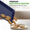 image:imageNutriChef Stackable NonStick Baking Pan Set  Carbon Steel Bakeware Set w Cookie Sheet Muffin amp Loaf Pan Double Coated for Easy Release Oven amp Dishwasher Safe Resists Warping  Easy to CleanBlue Diamond