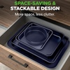 image:imageNutriChef Stackable NonStick Baking Pan Set  Carbon Steel Bakeware Set w Cookie Sheet Muffin amp Loaf Pan Double Coated for Easy Release Oven amp Dishwasher Safe Resists Warping  Easy to CleanBlue Diamond