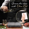 image:imageNutrichef Cooking Stone Grill Set  Hot Lava Rock Sizzling Plate for Steak BBQ amp Meat Grilling with Stainless Steel Knives Cooks and Retains Heat amp Flavor Heated Tray for Serving FoodStandard