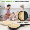 image:imageNutrichef Electric Crepe Maker  8inch Nonstick Cooktop with OnOff Switch  Cooks Roti Tortillas amp Pancakes  Automatic Temperature Control amp Cool Touch Handle  Includes Food Bowl Whisk amp SpatulaDark Black