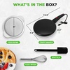 image:imageNutrichef Electric Crepe Maker  8inch Nonstick Cooktop with OnOff Switch  Cooks Roti Tortillas amp Pancakes  Automatic Temperature Control amp Cool Touch Handle  Includes Food Bowl Whisk amp SpatulaDark Black