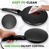 image:imageNutrichef Electric Crepe Maker  8inch Nonstick Cooktop with OnOff Switch  Cooks Roti Tortillas amp Pancakes  Automatic Temperature Control amp Cool Touch Handle  Includes Food Bowl Whisk amp SpatulaDark Black