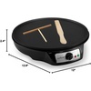 image:imageNutrichef Electric Crepe Maker Pan amp Griddle  12 Inch Nonstick Cooktop LED Indicators amp Adjustable Temperature Control Includes Spatula Batter Spreader Cooks Crepes Roti amp Pancakes
