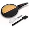 image:imagenutrichef Electric Griddle Hot Plate Cooktop  800W 8 Pan Style Crepe Maker Hot Plate wONOff Switch Nonstick Coating Automatic Temperature Control Plugin Operation for Kitchen and Countertop