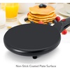 image:imagenutrichef Electric Griddle Hot Plate Cooktop  800W 8 Pan Style Crepe Maker Hot Plate wONOff Switch Nonstick Coating Automatic Temperature Control Plugin Operation for Kitchen and Countertop