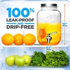image:imageNutriChef 1 Gallon Drink Dispenser Stainless Steel Spigot Glass Beverage Dispenser Airtight Design Includes Ice Infuser Perfect for Parties Weddings Lemonade Easy to Clean Handwash Safe1 Gallon