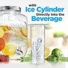 image:imageNutriChef 1 Gallon Drink Dispenser Stainless Steel Spigot Glass Beverage Dispenser Airtight Design Includes Ice Infuser Perfect for Parties Weddings Lemonade Easy to Clean Handwash Safe1 Gallon