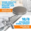 image:imageNutriChef 1 Gallon Drink Dispenser Stainless Steel Spigot Glass Beverage Dispenser Airtight Design Includes Ice Infuser Perfect for Parties Weddings Lemonade Easy to Clean Handwash Safe1 Gallon