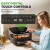 image:imageNutriChef 6 Quart Extra Large Air Fryer with 11in1 Cooking Presets  ExtraLarge Basket Fits Up to 12 Pizza  Adjustable Temperature 450F amp Timer Range  Dual Heat Source Technology  Grey