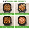 image:imageNutriChef 6 Quart Extra Large Air Fryer with 11in1 Cooking Presets  ExtraLarge Basket Fits Up to 12 Pizza  Adjustable Temperature 450F amp Timer Range  Dual Heat Source Technology  Grey