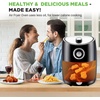 image:imageNutriChef Air Fryer  1000w 2 Quart Capacity Personal Air Fryer Conserve Counterspace Oilfree cooking with Removable Deep NonStick Fry Basket Black2 QT