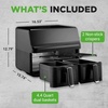 image:imageNutriChef Air Fryer  1000w 2 Quart Capacity Personal Air Fryer Conserve Counterspace Oilfree cooking with Removable Deep NonStick Fry Basket Black88 QT