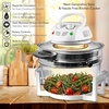 image:imageNutriChef Air Fryer Infrared Convection Oven Halogen Oven Countertop Healthy Cooking Stainless Steel 13 Quart 1200W Prepare Quick Healthy Meals Great for French Fries amp Chips White