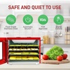 image:imageNutriChef Electric Countertop Food Dehydrator Machine  350Watt Premium MultiTier Meat Beef Jerky Maker FruitVegetable Dryer w 4 Stainless Steel Trays Digital Timer Temperature Control