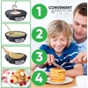 image:imageNutriChef Electric Griddle amp Crepe Maker  Nonstick 12 Inch Hot Plate Cooktop  Adjustable Temperature Control  Batter Spreader amp Wooden Spatula  Used Also For Pancakes Blintzes amp EggsOne Size