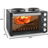image:imageNutriChef Kitchen Convection Electric Countertop Rotisserie Toaster Oven Cooker with Food Warming Hot Plates 30 Quart AZPKRTO28