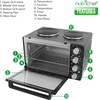image:imageNutriChef Kitchen Convection Electric Countertop Rotisserie Toaster Oven Cooker with Food Warming Hot Plates 30 Quart AZPKRTO28