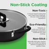 image:imageNutriChef 5Piece Ceramic Frying Pans Set  Nonstick Skillet Set with Wok Grill Fry amp Fish Pans  Compatible with All Cooktops Including Induction  CoolTouch Handles EasyCleanBlack