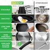 image:imageNutriChef 5Piece Ceramic Frying Pans Set  Nonstick Skillet Set with Wok Grill Fry amp Fish Pans  Compatible with All Cooktops Including Induction  CoolTouch Handles EasyCleanBlack