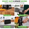 image:imageNutriChef 5 in 1 Cheese Grater amp Shredder  5 Different Blades for Thin Thick Julienne Strips Wavy amp Straight Strips  Includes Hand Crank Strong Suction Base amp Storage Container  WhiteBlack