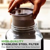 image:imageNutriChef 1Gallon Cold Brew Coffee Maker  WideMouth Glass Mason Jar Style wStainless Steel Spigot Tap amp Reusable Mesh Filter  Leak Resistant DripFree amp Easy to Clean