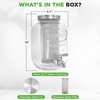 image:imageNutriChef 1Gallon Cold Brew Coffee Maker  WideMouth Glass Mason Jar Style wStainless Steel Spigot Tap amp Reusable Mesh Filter  Leak Resistant DripFree amp Easy to Clean