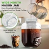 image:imageNutriChef 1Gallon Cold Brew Coffee Maker  WideMouth Glass Mason Jar Style wStainless Steel Spigot Tap amp Reusable Mesh Filter  Leak Resistant DripFree amp Easy to Clean
