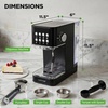 image:imageNutriChef 20Bar Espresso Maker With Milk Frother  Removable 18 Quart Water Tank  Coffee Maker for Brewing Espresso Cappuccino Latte Americano amp Cold Brew Coffees  Black